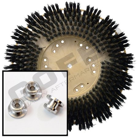 GOFER PARTS Replacement Brush Kit - Poly For Nilfisk/Advance 56505834, Viper VF84330 GBRG15P104